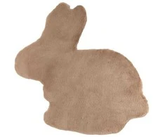 Domoletti FUR FAKE RABBIT 82X74CM SAND RABBIT