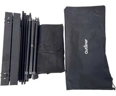 Kempingo stalas Outliner Kempingas, juodas, 120 cm x 55 cm x 50 cm