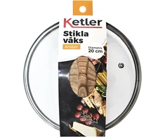 Ketler Keptuvės dangtis 20 cm su medžio imitacijos rankena