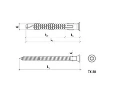 Grąžtas Klimas DĪBELIS AR SKRŪVI KPS FAST-S 10X230 25GB