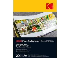 „Kodak“ nuotraukų lipdukų popierius, blizgus, 120 g/m², A6x20 (3510652)