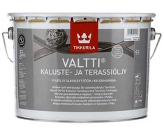 Terasų ir lauko baldų aliejus TIKKURILA VALTTI TERRACE OIL, pilkos sp., 9 l