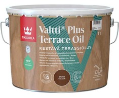 Terasų ir lauko baldų aliejus TIKKURILA VALTTI PLUS TERRACE OIL, rudos sp., 9 l