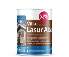 Greitai džiūstanti medienos dažyvė VIVACOLOR VILLA LASUR AKVA, EP bazė, 0,9 l