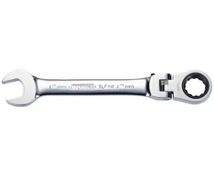 Kombinuotas terkšlinis raktas lanksčia galvute GEAR+ 17mm, KS Tools