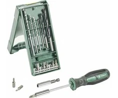 Grąžtas Bosch 15-dalių mini komplektas su atsuktuvu