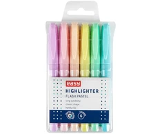 Easy Stationery Zakreślacz Flash Pastel 6 kolorów EASY