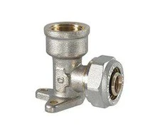 Tvirtinama užveržiama alkūnė TDM Brass 1080, 90 °, 20mm x 1/2", žalvaris/nikelis