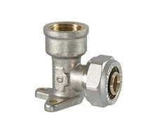 Tvirtinama užveržiama alkūnė TDM Brass 1080, 90 °, 20mm x 1/2", žalvaris/nikelis