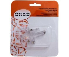 Kontaktinė šakutė Okko CAT5E 8P8C, RJ-45, skaidri, 6 vnt.