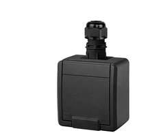 Kištukinis lizdas Elektro-Plast Aquant 5044-67, su įžeminimu, IP65, antracito sp.