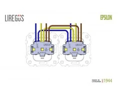 Kontaktligzda Liregus Epsilon IKL16-014/414-01, Iezemēta rozete, balta krās.