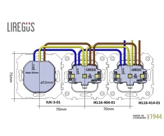 Kištukinis lizdas Liregus Epsilon IUK-3-01.E/S, su įžeminimu, smėlio sp.
