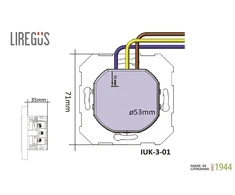 Kištukinis lizdas Liregus Retro IUK-3-01.R/ONC, su įžeminimu, matinė kreminė sp.