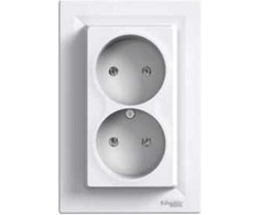 Schneider Electric Schneider Asfora rozetė 1+1 balta