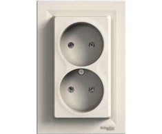 Kištukinis lizdas Schneider Electric Asfora EPH9700123, be įžeminimo, IP20, geltonos spalvos/smėlio spalvos