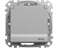 Schneider Electric GN.SCHUKO PRZ.IP44 ALU Sidabrinis SEDNA APRAŠYMAS