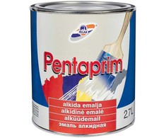Dažai, įvairūs Rilak Pentaprim, blizgūs, 2,7 l, šviesiai pilkos spalvos.