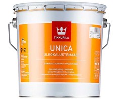 Dažai, daugiaspalviai Tikkurila, pusiau matiniai, 2,7 l, tikkurila Unica C 2,7 l alkidiniai dažai medienai/metalui, tik tonavimui!