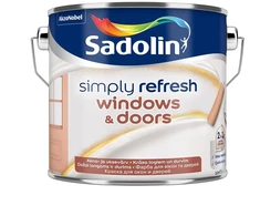 Dažai, langams/durims Sadolin Simply Refresh, pusiau matinis, 2.5 l, balta sp.