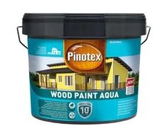 Medinių fasadų dažai PINOTEX WOOD PAINT AQUA, tamsiai rudos sp., 9 l