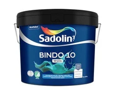 Sienų ir lubų dažai SADOLIN BINDO 10, pusiau matiniai, baltos sp., BW bazė, 10 l