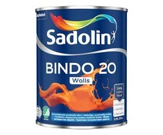 Sienų ir lubų dažai SADOLIN BINDO 20, pusiau matiniai, baltos sp., BW bazė, 0,9 l
