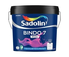 Sienų ir lubų dažai SADOLIN BINDO 7, matiniai, baltos sp., BW bazė, 4,5 l