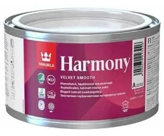 Sienų ir lubų dažai TIKKURILA HARMONY, visiškai matiniai, baltos sp., A bazė, 0,225 l