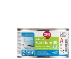Baldų dažai VIVACOLOR Žalias LINE FURNITURE 30, pusiau matiniai, 225 ml