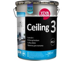 Dažai Vivacolor Ceiling 3, balti, 20 l
