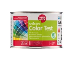 Akriliniai sienų dažai Vivacolor Žalias Line Color Test, balti, 0,45L
