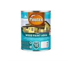 Medinių fasadų dažai Pinotex Wood Paint Aqua, balta sp., 1 l