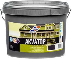 Krāsas koka fasādēm Rilak Akvatop, tumši pelēks, 9 l