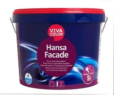Mineralinių fasadų dažai VIVACOLOR HANSA FACADE, baltos sp., LA bazė, 9 l