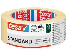 Tesa TESA 05088-00000-02, Bendrosios paskirties maskavimo juosta, Popierius, Geltona, Keramika, Stiklas, Metalas, Plastikas, Mediena, Universali, 2 d.