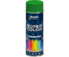 Krāsu aerosoli Bostik Super Color Fluorescent, preču zīmes, zaļa, 0.4 l
