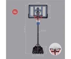 Krepšinio stovas su lenta ir krepšiu Outliner S021, 245 - 305 cm