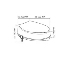 Aukštinamoji unitazo sedynė Ridder Sam A0071001, 40 cm