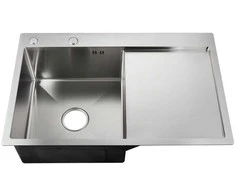Kriauklė NT AB 780x510x200mm su paviršiumi, kairinė, satino, su sifonu