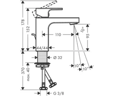 Praustuvo maišytuvas Hansgrohe Vernis Shape 71561000, chromo sp.