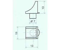 Laikikliai HAUSHALT F5-10A/S29, 13×13 mm, juoda, 50 vnt.