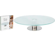 „Excellent Houseware“ torto serviravimo padėklas stiklinis pieniškas, 30 cm