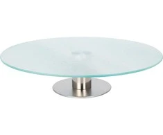„Excellent Houseware“ torto serviravimo padėklas stiklinis pieniškas, 30 cm