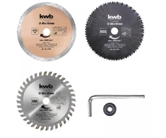 KWB Einhell Einhell diskinio pjūklo geležčių rinkinys, 89 mm, 5 dalys (10 mm angos, mini rankiniams diskiniams pjūklams)