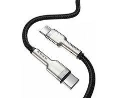 Laidas Baseus CATJK-C01. USB-C. 1 m. sidabro/juoda. 100 W
