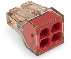 Laidų jungės Wago 773-604, 4 x 1,5-4 mm², 5 vnt.