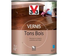 Baldų lakas, pusiau matinis V33 Tons Bois, 1 l, seno ąžuolo spalva.