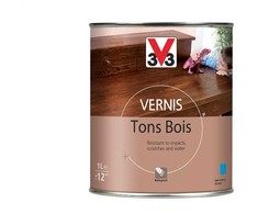 Baldų lakas, pusiau matinis V33 Tons Bois, 1 l, seno ąžuolo spalva.