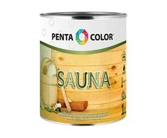 Laka, pus-spīdīgs Pentacolor Sauna, 1 l, Caurspīdīga krās.